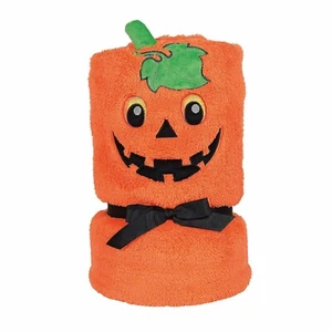 Snowpinion Halloween Jack-O-Lantern Fleece Throw Blanket, Pumpkin 45" x 60" NWT - Picture 1 of 1