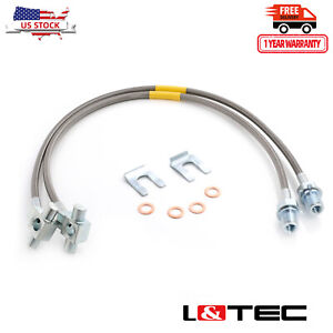 L&TEC Extended SS Brake Line (FRONT) for 71-78 Chevy GMC C/K 10 15 20 4-6" lift
