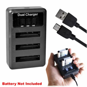 Triple Charger FOR Ricoh WG20, WG30, WG40, WG50, WG60 Waterproof Digital Camera - Picture 1 of 6