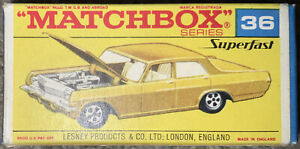 Opel Diplomat, Matchbox #36 (Lesley Products, 1970) WITH BOX