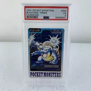 POKEMON 1997 BLASTOISE CARDDASS #009 PRISM PSA 5 Excellent TCG Japanese Vintage - Picture 1 of 2
