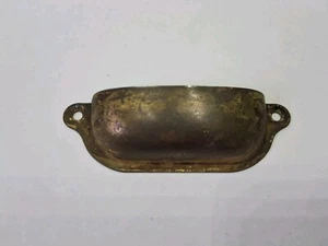 Antique Vintage Metal Bin Cabinet Drawer Cup Pull Handle - Picture 1 of 5