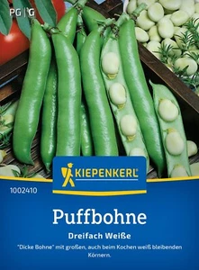 Puffbohne * Dreifach Weiße * MHD 01/28 Frühe Weißkei. Kiepenkerl Samen 1002410 - Bild 1 von 3