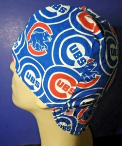 MLB Chicago Cubs w/Bear Custom Made Construction, Welder, Pipe-fitter, Biker Hat - Picture 1 of 3