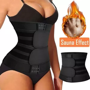 Women Waist Trimmer Exercise Wrap Belt Slimming Full Body Shaper Tummy Shapewear - Picture 1 of 12