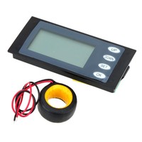 80~270V AC 100A Digital Meter KWh Watt Time Energy Voltmeter Ammeter with CT