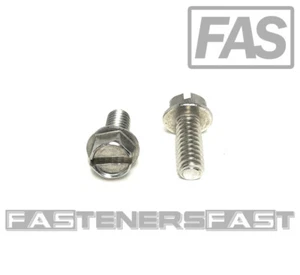 (25) 1/4-20x5/8 Edelstahl Schlitz Sechskant Waschmaschinenkopf Maschinenschrauben 18-8 - Bild 1 von 5