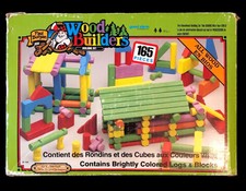 Paul Bunyan Wood Builders 165 Pieces Complete 1994 Ultimate Real Wood Playset