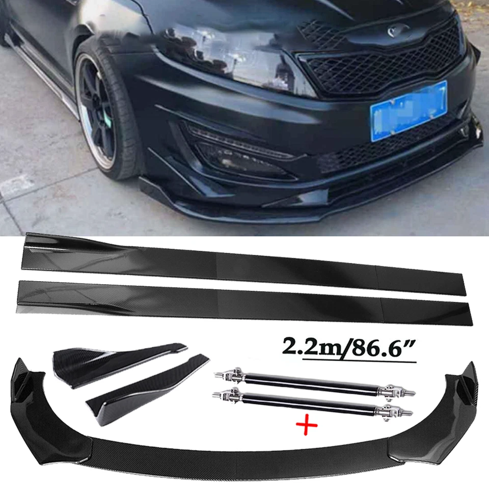 Front Lip Chin Bumper Body Kits 86.6" Side Skirt For Kia Optima Carbon Fiber Foto 1 de 4