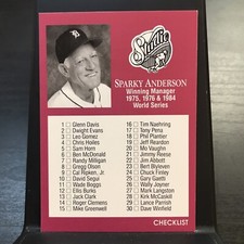 1991 Leaf Studio #261 Checklist  Sparky Anderson Detroit Tigers