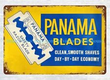 collectible furniture home decor Panama Blades shaving razor metal tin sign