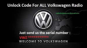 Unlock Code Vw for all Radio VW Gamma Beta RCD Fast - Picture 1 of 2
