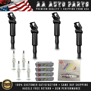 4 Ignition Coil & 4 NGK Iridium Spark Plug for BMW 328i 328i xDrive 2.0L UF592 - Picture 1 of 12