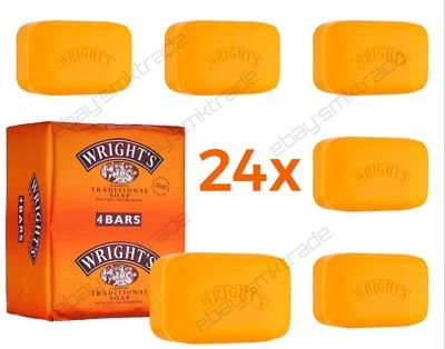 WRIGHT'S 24x Wright’s Traditional Soap Bar 100g With Coal Tar Fragrance