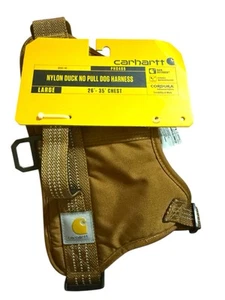 Carhartt Nylon Duck No Pull Dog Harness L 26X35" Chest Classic Brown New LOGO - Picture 1 of 3