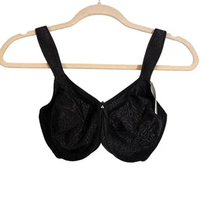 Wacoal Women's Black Damask Lace Adjustable Padded Underwire Bra Size 32DDD NWT - Picture 1 of 8