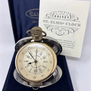 Reloj despertador de viaje vintage Dalvey St. Elmo hecho en Escocia *LEER - Imagen 1 de 19