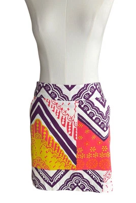 Falda para mujer Trina Turk multicolor forrada geométrica talla 6 Foto 1 de 4