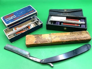 Rasoio Vintage/Antico Rasatura Uomo Accessori Toelettatura Barbiere Lama Dritta - Foto 1 di 11