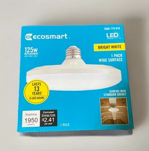 EcoSmart 11UFO125WULND01 125W Equivalent Wide Surface LED Light Bulb 1-Pack New - Picture 1 of 5