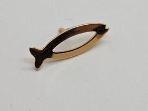 Anstecknadel kleiner Fisch goldfarben - Bild 1 von 5