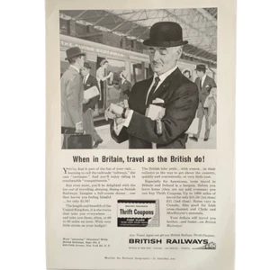 Publicidad publicitaria de cupones de segunda mano de British Railways 1960 de colección - Imagen 1 de 4