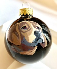 Beagle Christmas Ornament - Hand Painted, Glass, Dog