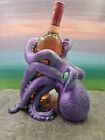 Octopus Wein Flaschenhalter Deko grn-violett silk neu