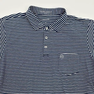 Polo de golf B. Draddy azul blanco a rayas manga corta talla grande - Imagen 1 de 5