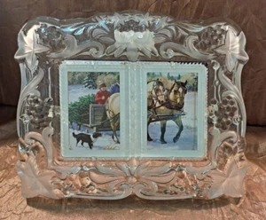 MIKASA VINTAGE MEMORIES DUETT FOTORAHMEN BLEIKRISTALL FÜR 3X5" FOTOS - GERMANY - Bild 1 von 6