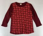 J Crew Womens Chainstitch Red Size Smal Long Sleeve Shirt
