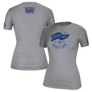 Camiseta Reebok 2017 CrossFit Games Para mujeres Gris Her ""Pannant Tee"" Novio Crew - Imagen 1 de 3