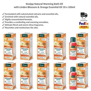 Kneipp Natural Warming Bath Oil with Linden Blossom & Orange 100ml x 10 - Picture 1 of 7