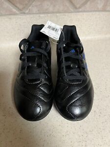 NWT Adidas Goletto VII Boys Size 12K Firm Ground Soccer Cleats Black/Blue