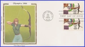 USA5 #2050 U/A COLORANO SILK FDC STR2 Los Angeles Olimpics Archery - Picture 1 of 1