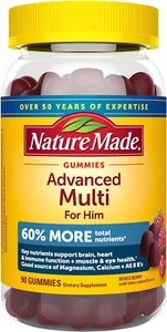 Nature Made Advanced Multivitamin Gummies for Him Magnesium, Calcium, B Vitamins - Picture 1 of 8