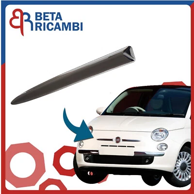 SELEZIONATA DA BT RICAMBI Modanatura Paraurti Anteriore Destra Dx Cromata Baffo Fiat 500 Dal 2007 al 2015