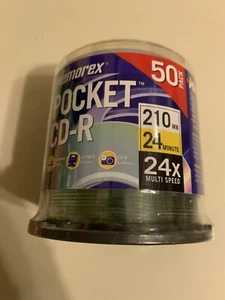 Memorex Pocket CD-R 50 Pack of Discs 24 min 24X Multi Speed Brand New Sealed - Picture 1 of 8