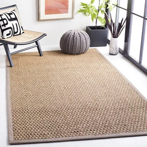 Safavieh Power Loomed Natural Fiber Collection Natural/Grey Area Rugs - NF114P - Picture 1 of 38
