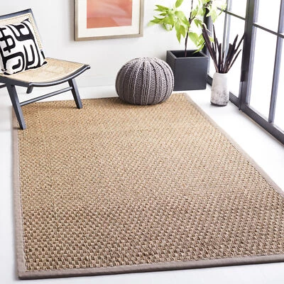 Safavieh Power Loomed Natural Fiber Collection Natural/Grey Area Rugs - NF114P - Image 1 of 3