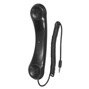 3.5mm Rétro Téléphone Cellulaire Téléphone pour Microphone Haut-Parleur Noir - Photo 1/5
