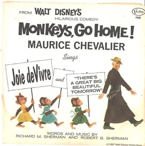 MAURICE CHEVALIER-DISNEY PICTURE SLEEVE + 45--(JOIE DeVIVRE)--PS--PIC--SLV - Picture 1 of 2