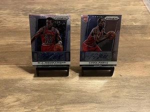 2013-13 Panini Prizm Autograph Chicago Bulls 2 Card Lot - Picture 1 of 5