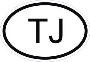 Tajikistan Country Code Oval Sticker / Vinyl Waterproof Decals Graphics - Picture 1 of 1