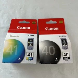 Genuine Canon 40 41 Ink Cartridges for MP450 MP460 MP 470 Printer- NEW Sealed - Afbeelding 1 van 6