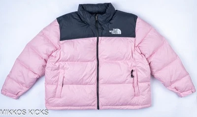 Женщин North Face 1996 ретро Nuptse пуховик 700 вниз с капюшоном куртки камео розовый - Изображение 1 из 4