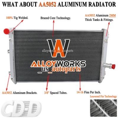 Radiador de alumínio para 2006-2014 13 Volkswagen Jetta 2010-13 Audi A3 Quattro 2.0 - Imagem 1 de 4