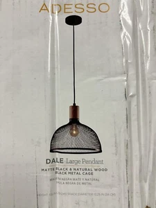 Large Dale Pendant Black - Adesso - Picture 1 of 1