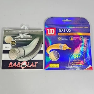 Tennis Racket String Wilson NXT-OS 45ft Babolat Xcel 44ft Premium 16L 130-16 Lot - Picture 1 of 17