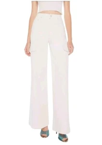 New With Tags Mother The Undercover Cargo Sneak in Cream Puff Size 26 Wide Leg - Picture 1 of 3